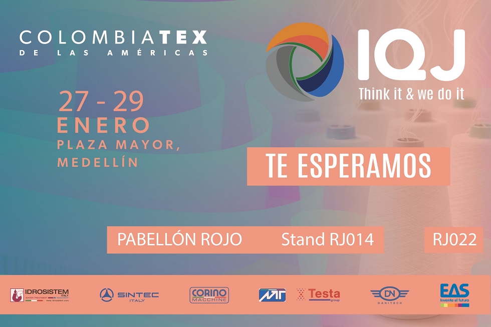 Estaremos en Colombiatex de Las Américas en Medellín del 27 al 29 de enero de 2026. Nos encontrará en el pabellón rojo, en el stand de nuestro agente, IQJ2019, RJ014-RJ022.
